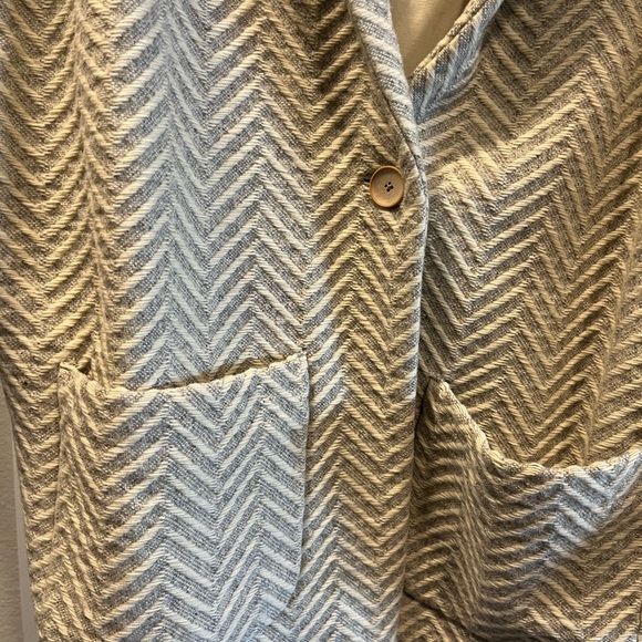 Portuguese Wool Pieper Coat in Neutral Mix-Match Hereingbone - Picture 7 of 9